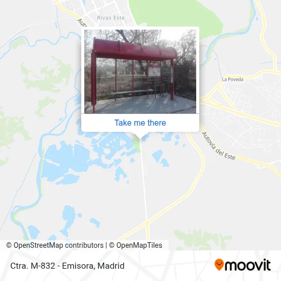 Ctra. M-832 - Emisora map