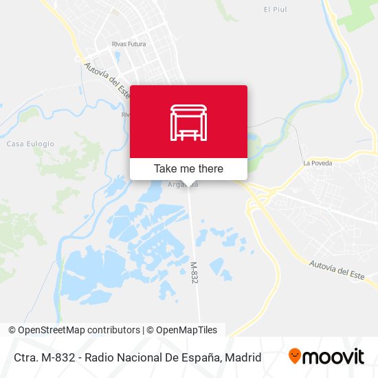 Ctra. M-832 - Radio Nacional De España map