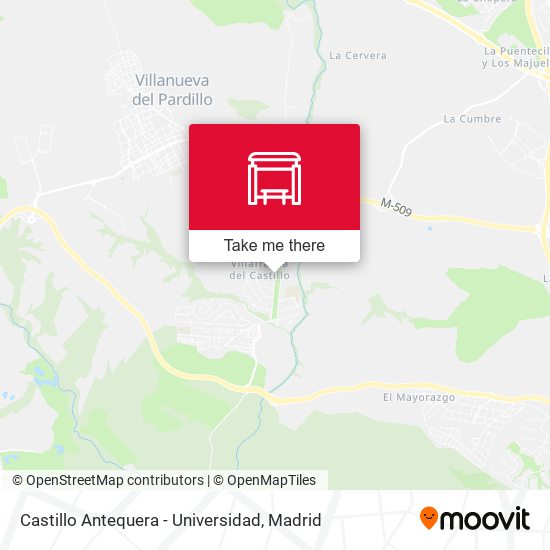 Castillo Antequera - Universidad map