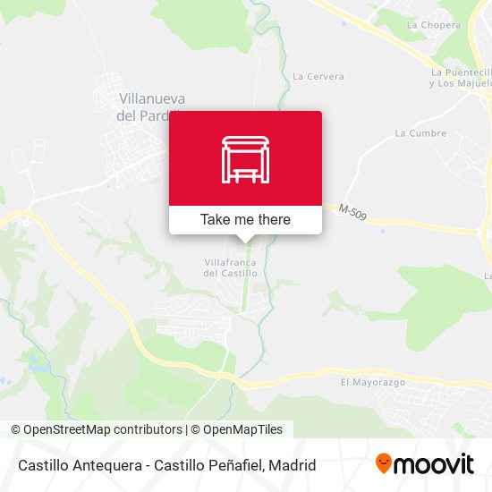 Castillo Antequera - Castillo Peñafiel map