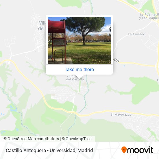 Castillo Antequera - Universidad map
