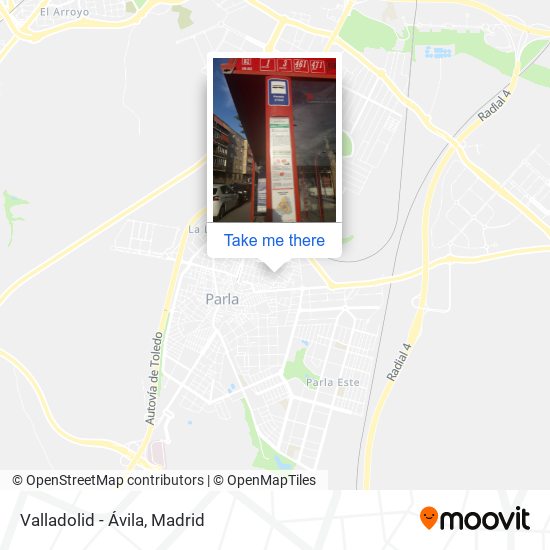 Valladolid - Ávila map