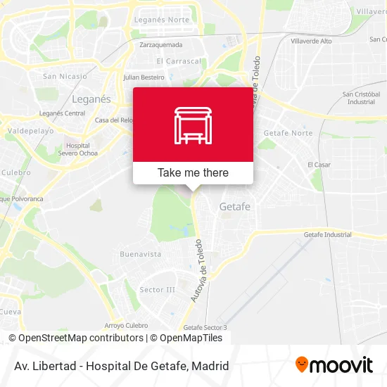 Av. Libertad - Hospital De Getafe map
