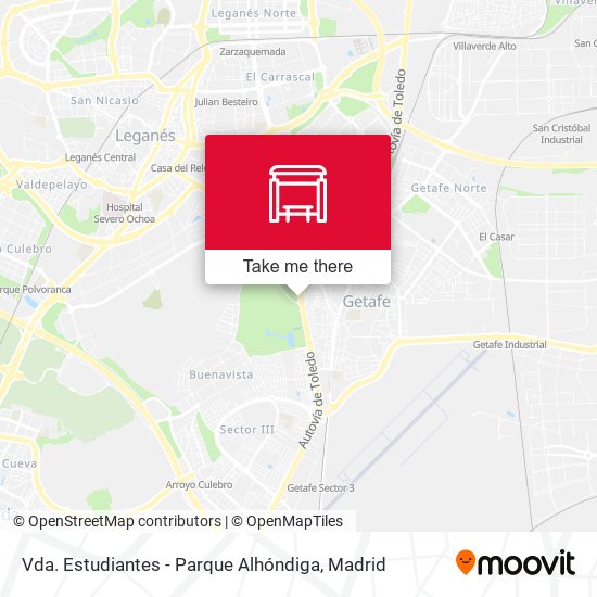 Vda. Estudiantes - Parque Alhóndiga map