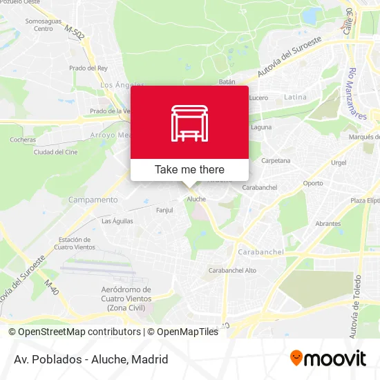Av. Poblados - Aluche map