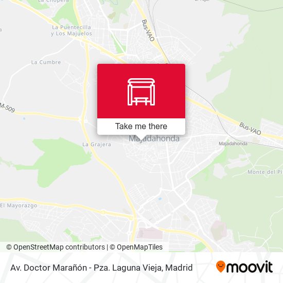 mapa Av. Doctor Marañón - Pza. Laguna Vieja