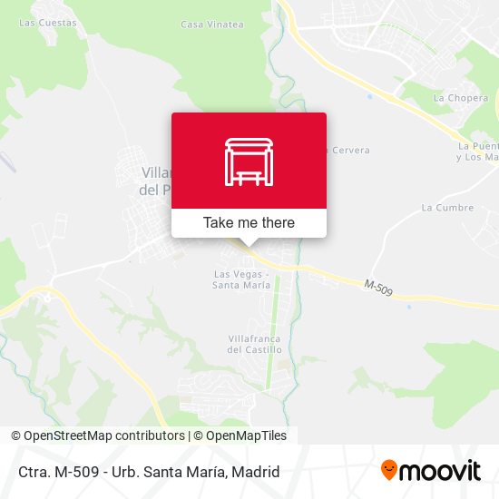 Ctra. M-509 - Urb. Santa María map