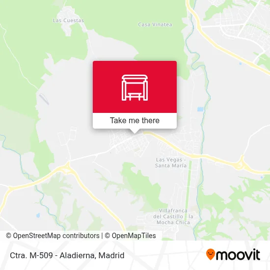 Ctra. M-509 - Aladierna map