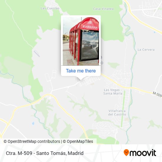 Ctra. M-509 - Santo Tomás map