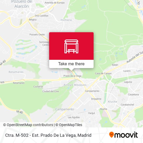 Ctra. M-502 - Est. Prado De La Vega map