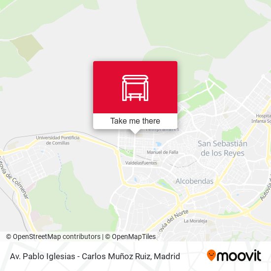 Av. Pablo Iglesias - Carlos Muñoz Ruiz map