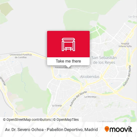 Av. Dr. Severo Ochoa - Pabellón Deportivo map