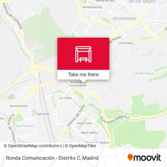 Ronda Comunicación - Distrito C map
