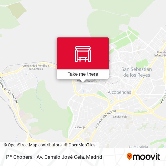 P.º Chopera - Av. Camilo José Cela map