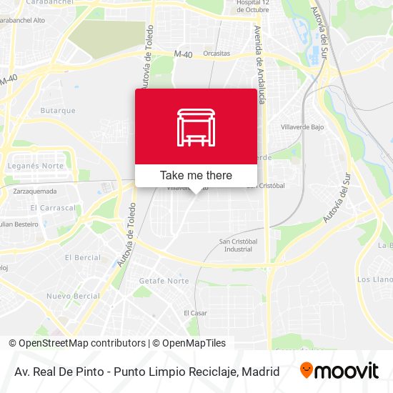 Av. Real De Pinto - Punto Limpio Reciclaje map