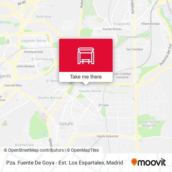 Pza. Fuente De Goya - Est. Los Espartales map
