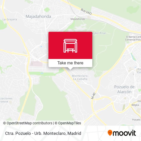 Ctra. Pozuelo - Urb. Monteclaro map