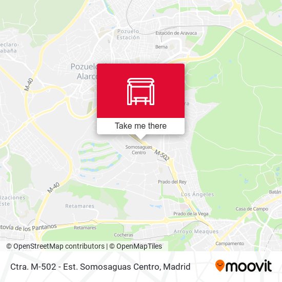 Ctra. M-502 - Est. Somosaguas Centro map