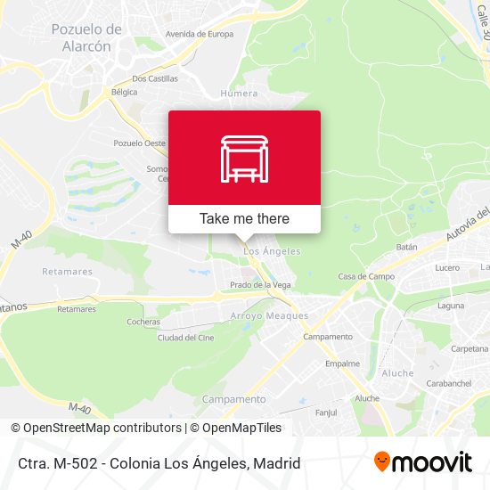 Ctra. M-502 - Colonia Los Ángeles map