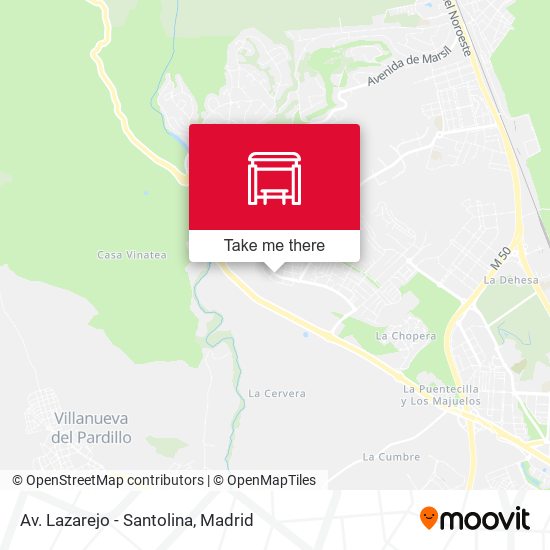 Av. Lazarejo - Santolina map