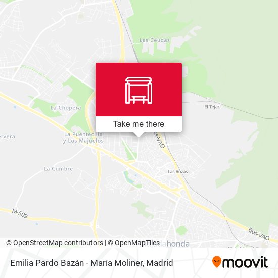 Emilia Pardo Bazán - María Moliner map