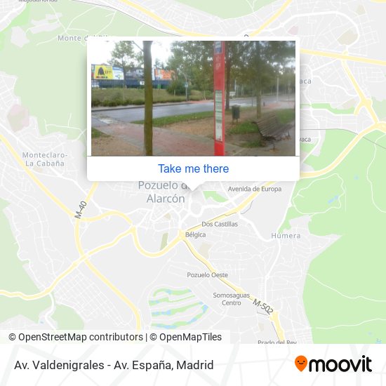 mapa Av. Valdenigrales - Av. España