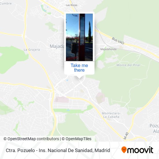 mapa Ctra. Pozuelo - Ins. Nacional De Sanidad