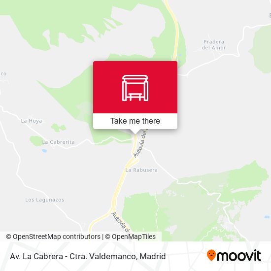 Av. La Cabrera - Ctra. Valdemanco map