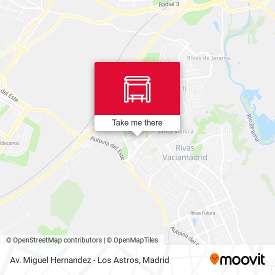 mapa Av. Miguel Hernandez - Los Astros