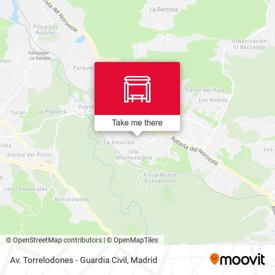 Av. Torrelodones - Guardia Civil map