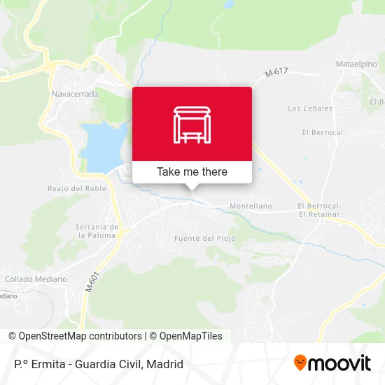 P.º Ermita - Guardia Civil map