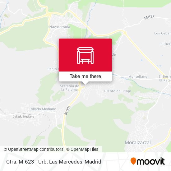 Ctra. M-623 - Urb. Las Mercedes map
