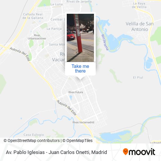 Av. Pablo Iglesias - Juan Carlos Onetti map