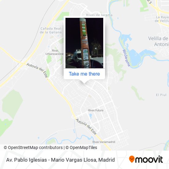 Av. Pablo Iglesias - Mario Vargas Llosa map