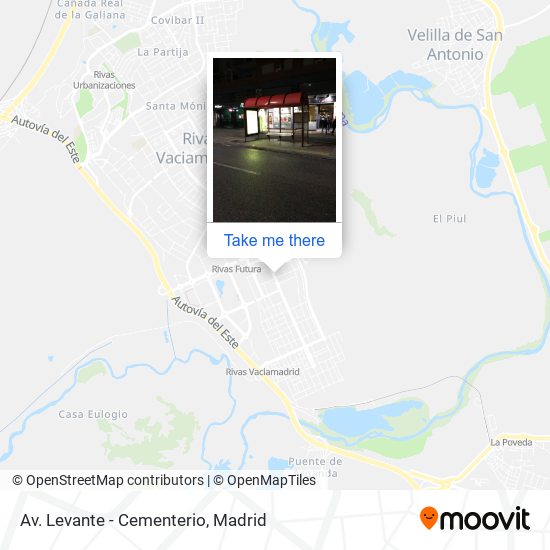 Av. Levante - Cementerio map