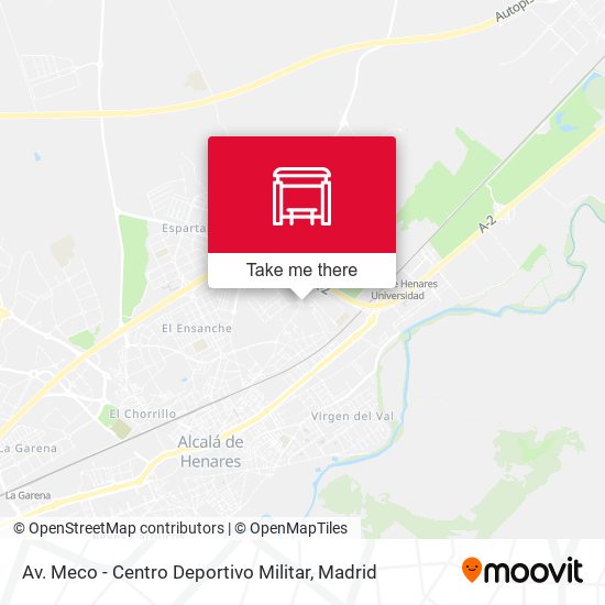 Av. Meco - Centro Deportivo Militar map