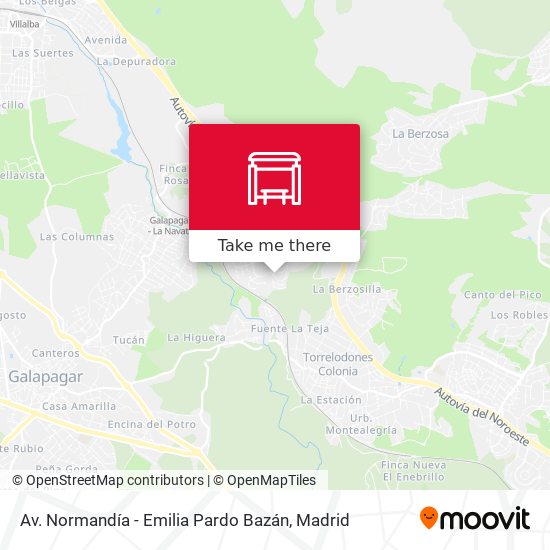 Av. Normandía - Emilia Pardo Bazán map