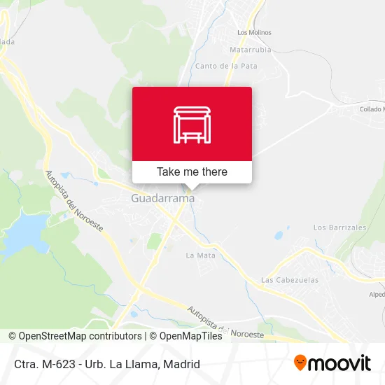 Ctra. M-623 - Urb. La Llama map