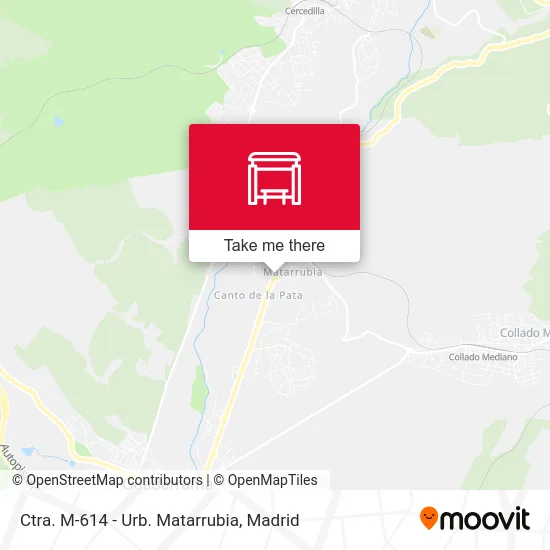 Ctra. M-614 - Urb. Matarrubia map