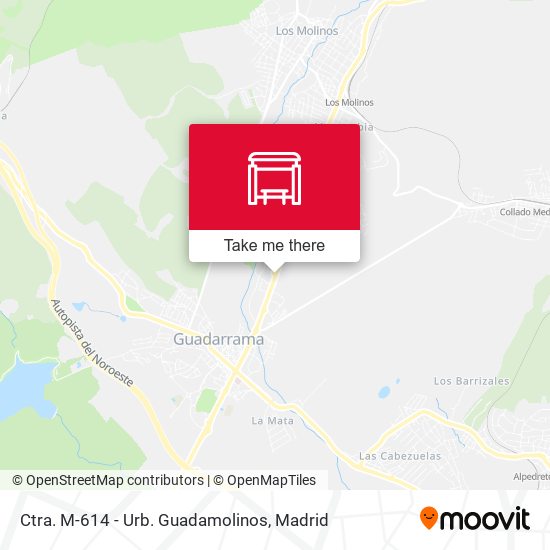 Ctra. M-614 - Urb. Guadamolinos map