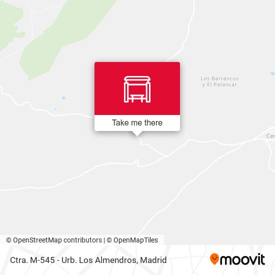 Ctra. M-545 - Urb. Los Almendros map