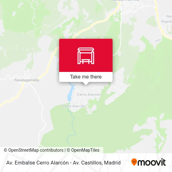 Av. Embalse Cerro Alarcón - Av. Castillos map