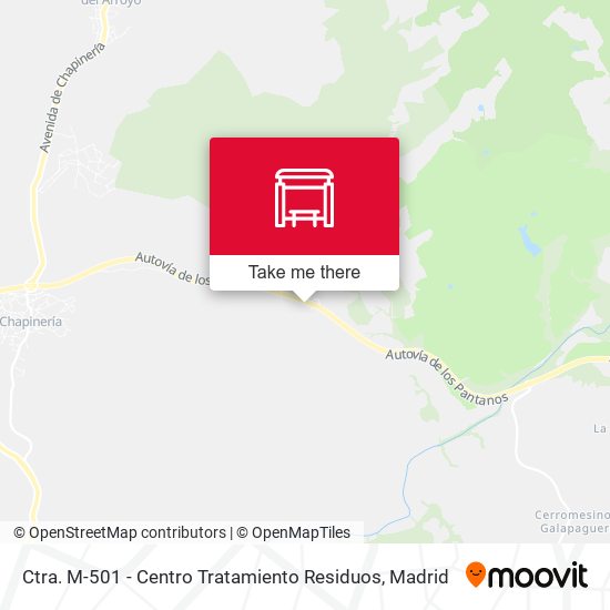 Ctra. M-501 - Centro Tratamiento Residuos map