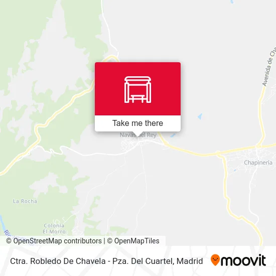 mapa Ctra. Robledo De Chavela - Pza. Del Cuartel