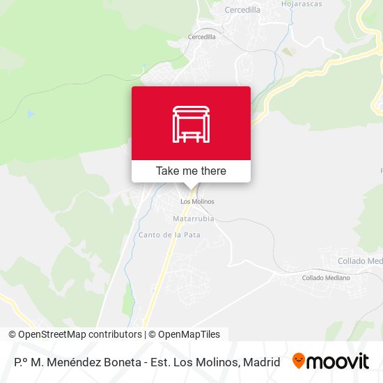 P.º M. Menéndez Boneta - Est. Los Molinos map