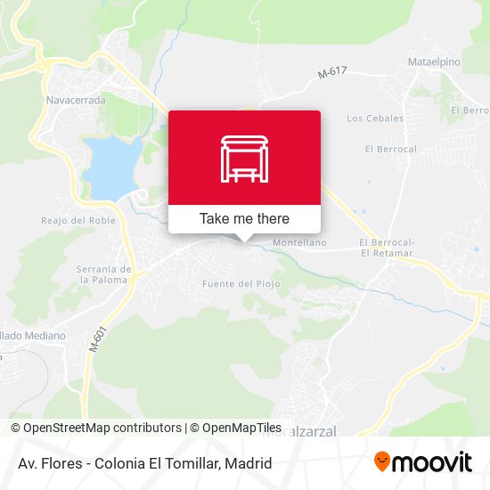 Av. Flores - Colonia El Tomillar map