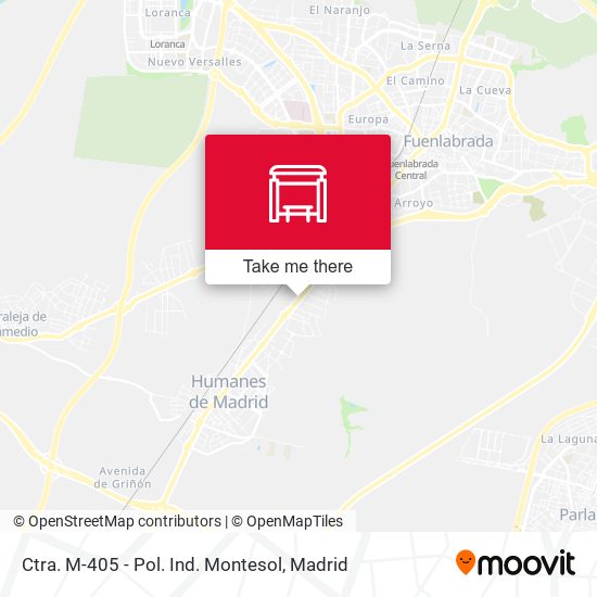 Ctra. M-405 - Pol. Ind. Montesol map