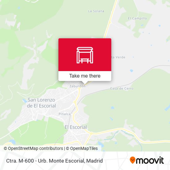 Ctra. M-600 - Urb. Monte Escorial map