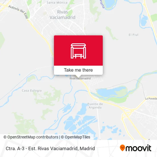 Ctra. A-3 - Est. Rivas Vaciamadrid map
