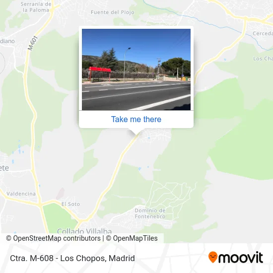 mapa Ctra. M-608 - Los Chopos